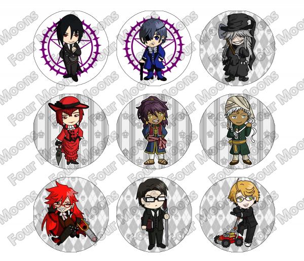 Black Butler Kuroshitsuji Button Set (11)