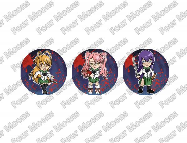 High School of the Dead Button Set (3)