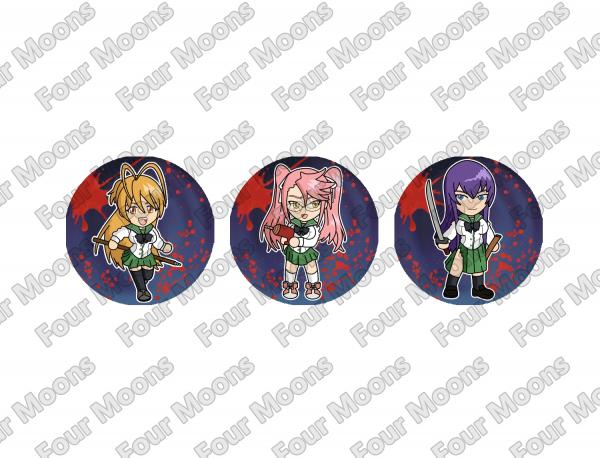 High School of the Dead Button Set (3) picture