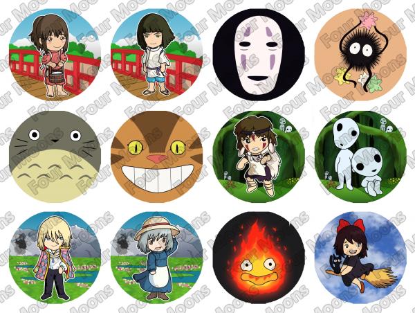 Studio Ghibli Button Set (12)