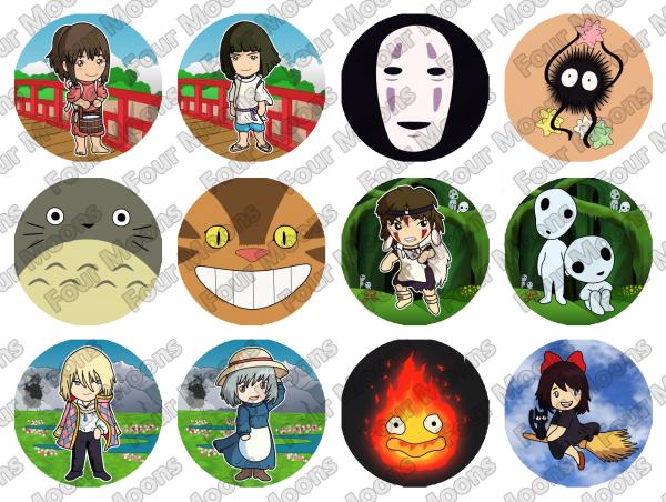 Studio Ghibli Button Set (12) picture