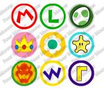 Mario Party/Mario Kart Button Set (15)