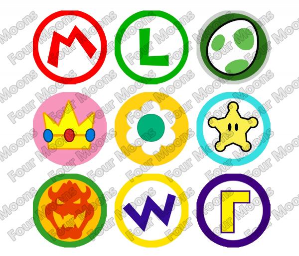 Mario Party/Mario Kart Button Set (15) picture