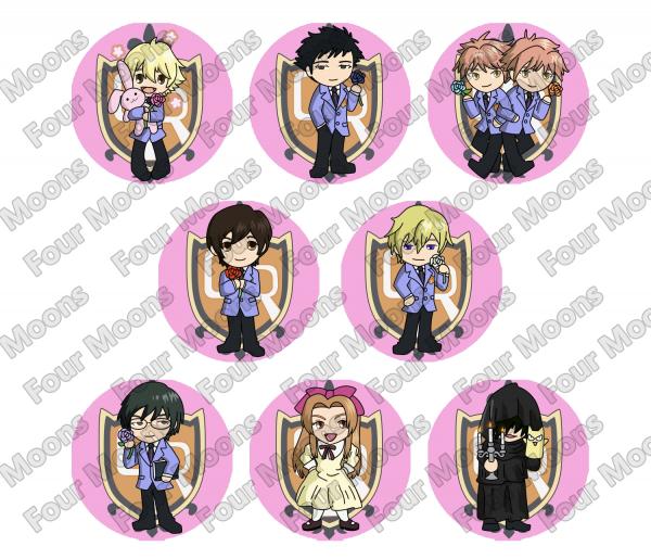 Ouran High School Host Club Button Set (8) picture