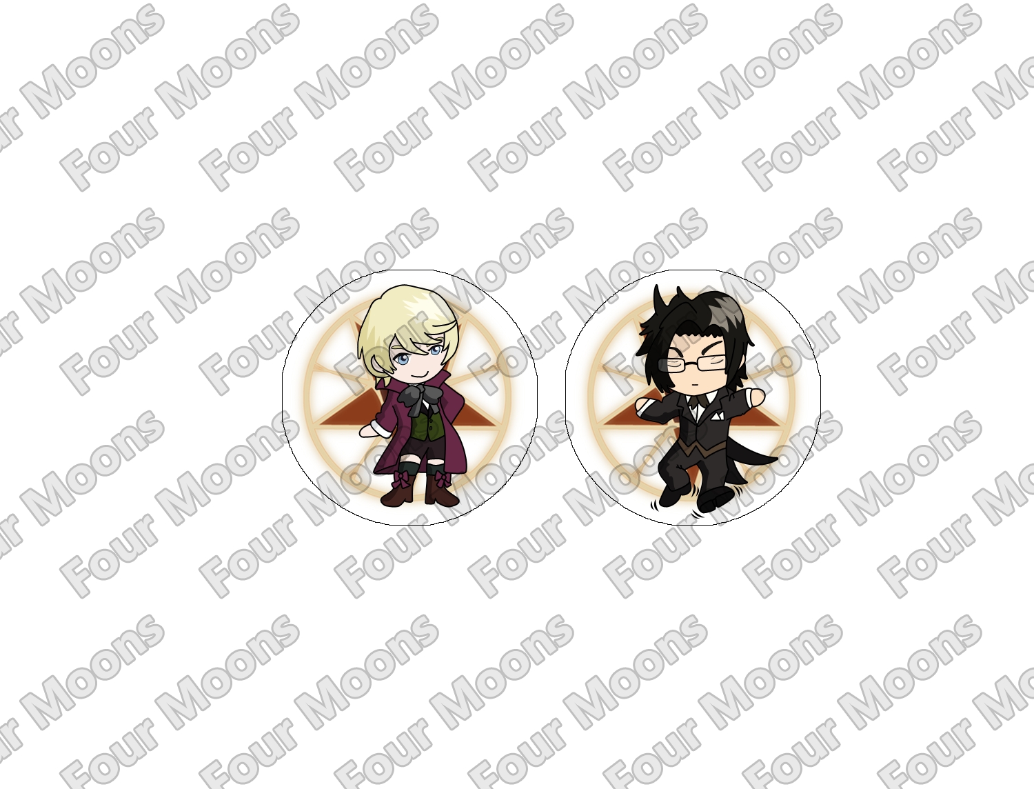 Black Butler Kuroshitsuji Button Set (11) picture