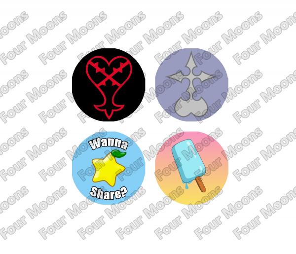 Kingdom Hearts Button Set (10) picture