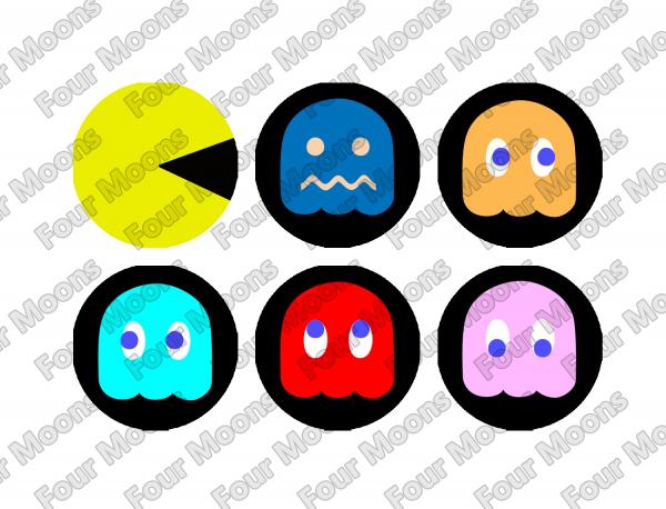 Pac-Man Button Set (6)