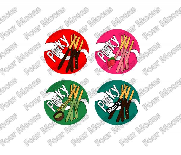 Pocky Lovers Button Set )2_