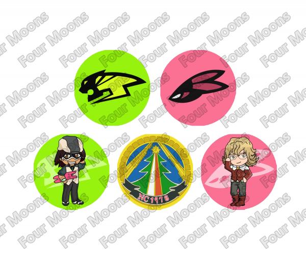 Tiger and Bunny Button Set (5)