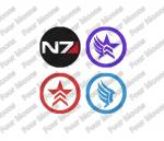 Mass Effect Symbol Button Set (4)