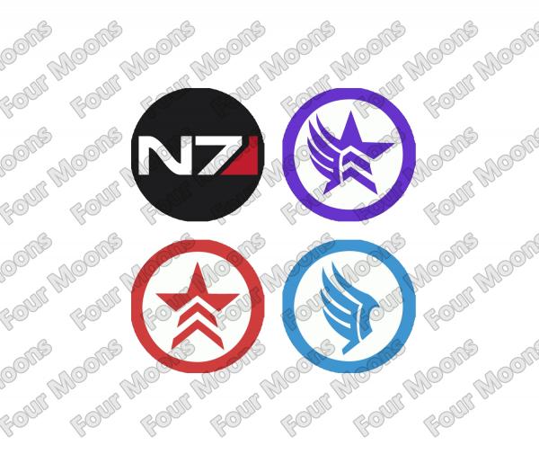 Mass Effect Symbol Button Set (4) picture