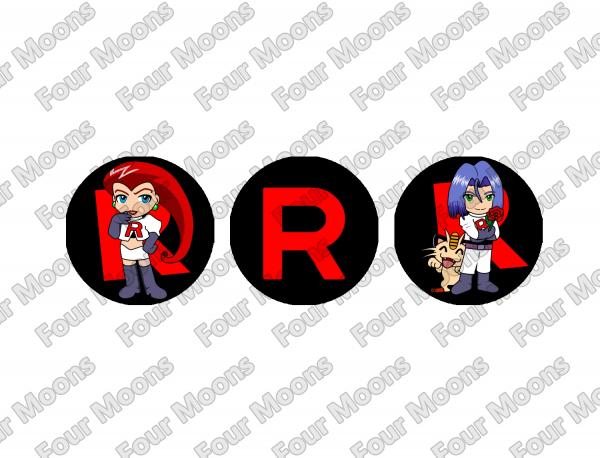 Pokemon Team Rocket Button Set (3) picture