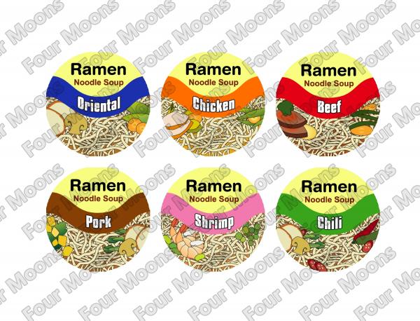 Ramen Noodle Button Set (6) picture
