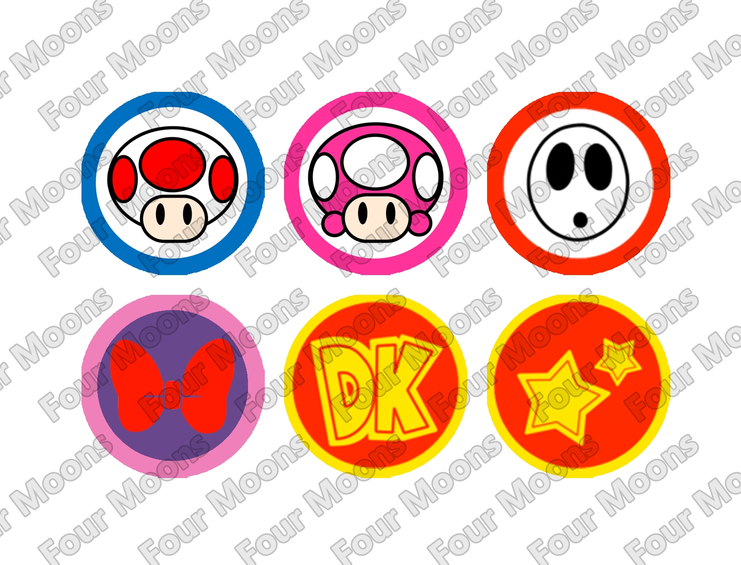 Mario Party/Mario Kart Button Set (15) Eventeny
