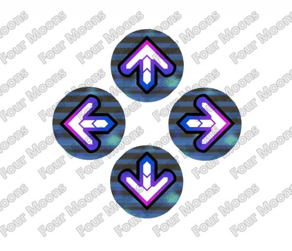 Dance Dance Revolution Button Set (4) picture