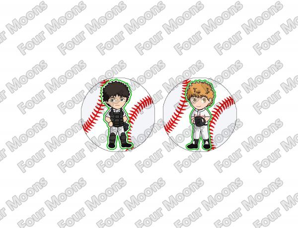 Big Windup!  Oofuri Button Set (2) picture