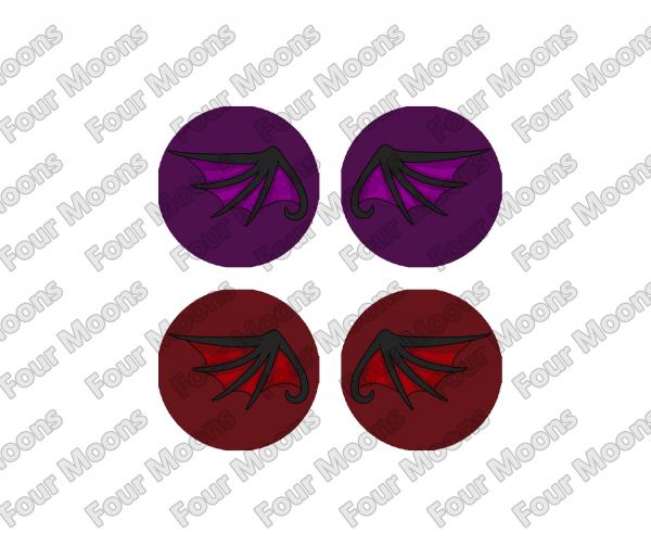 Demon Wings Button Set (2)