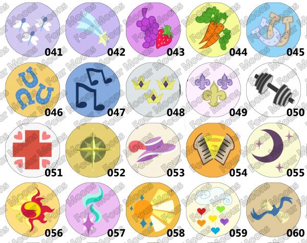 Pick Any 3 My Little Pony: Friendship is Magic Cutie Mark Buttons picture