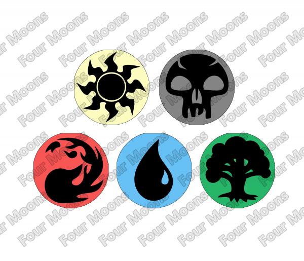 Magic: The Gathering Button Set (5) picture