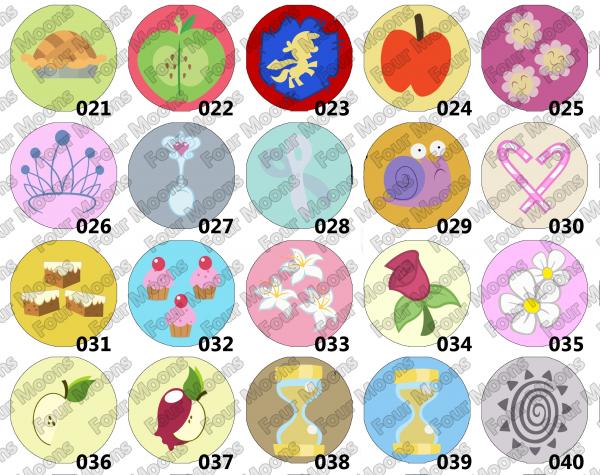 Pick Any 3 My Little Pony: Friendship is Magic Cutie Mark Buttons picture