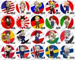 Axis Powers Hetalia Button Set (32)