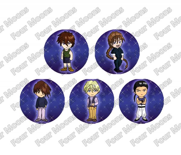 Gundam Wing Button Set (5)