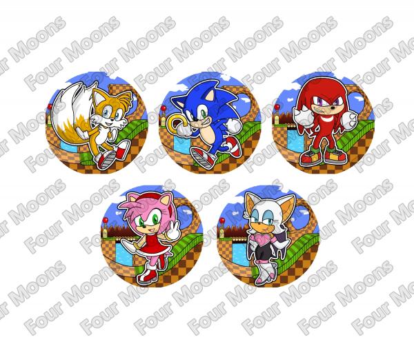 Sonic the Hedgehog Button Set (5) picture