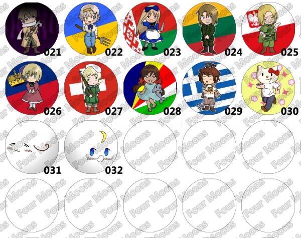 Axis Powers Hetalia Button Set (32) picture