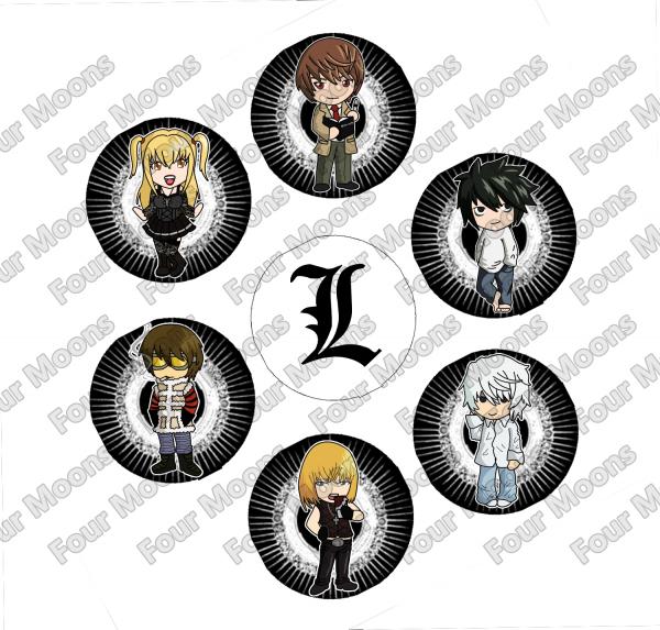 Death Note Button Set (7) picture