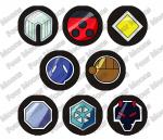 Pokemon Johto Gym Badges Button Set (8)