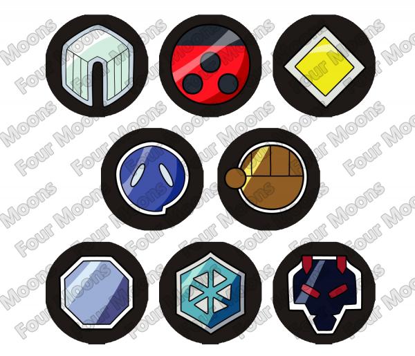 Pokemon Johto Gym Badges Button Set (8) picture