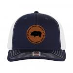 Hat_Leather Patch_Navy