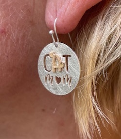 Cat Mom Earrings - Various Colors picture