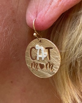 Cat Mom Earrings - Various Colors picture