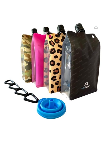 15 oz. Bellflask Plastic Flask - Various Styles