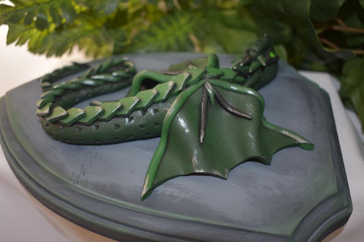 Green Clay Dragon Art 1-098 picture