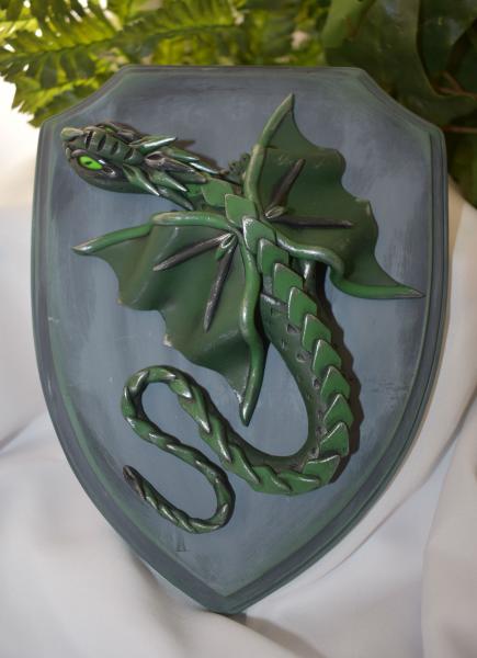 Green Clay Dragon Art 1-098