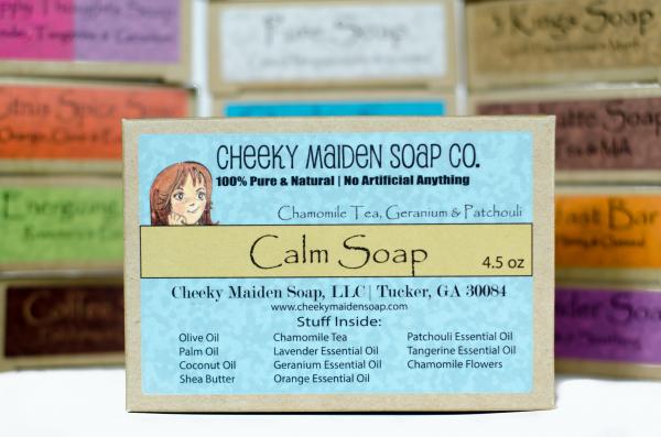 CALM SOAP: CHAMOMILE + GERANIUM + PATCHOULI 4.5 OZ. picture