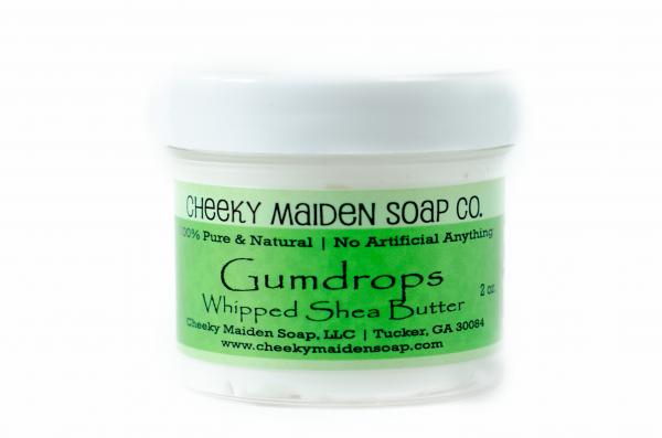 2 OZ WHIPPED SHEA BUTTER: GUMDROPS WITH SWEET ORANGE AND JUNIPER BERRY