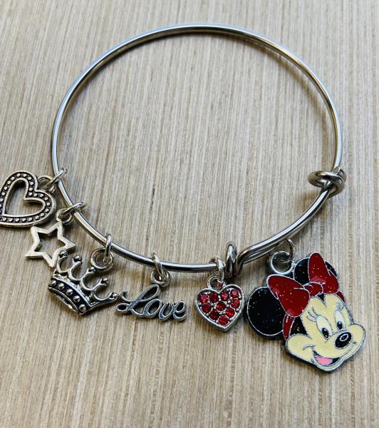 Girls Minnie Mouse Charm Bracelet Love picture