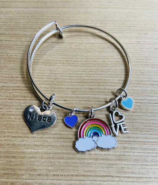 Niece Theme Girls Size Charm Bracelet Rainbow picture