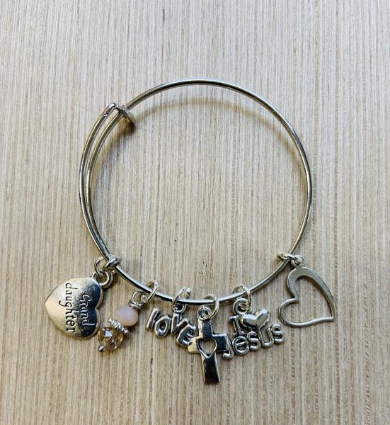 Girls Religious Granddaughter Charm Bracelet picture