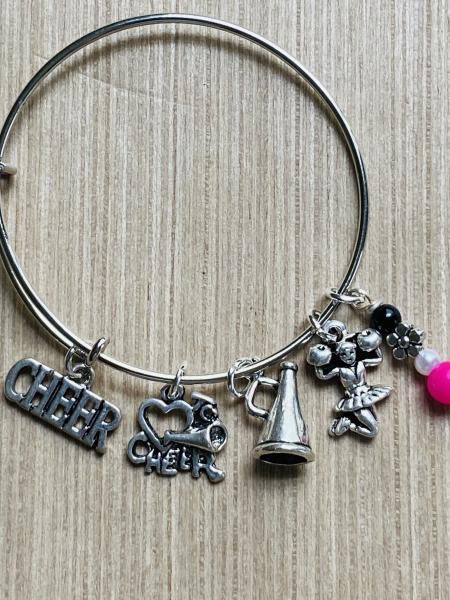 Girls I Love Cheer Cheerleading Charm Bracelet picture