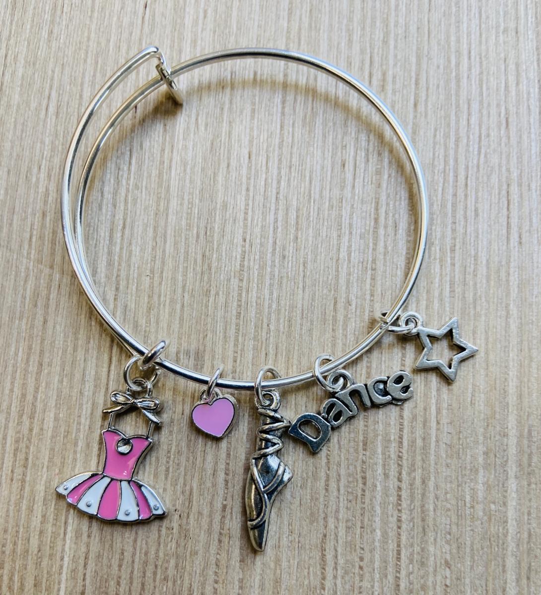 Girls Dance Theme Ballet Tutu Charm Bracelet picture