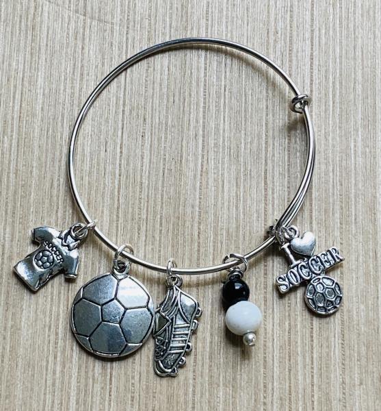 Girls I Love Soccer Charm Bracelet picture