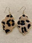 Skye Too Leopard Print Quatrefoil Earrings