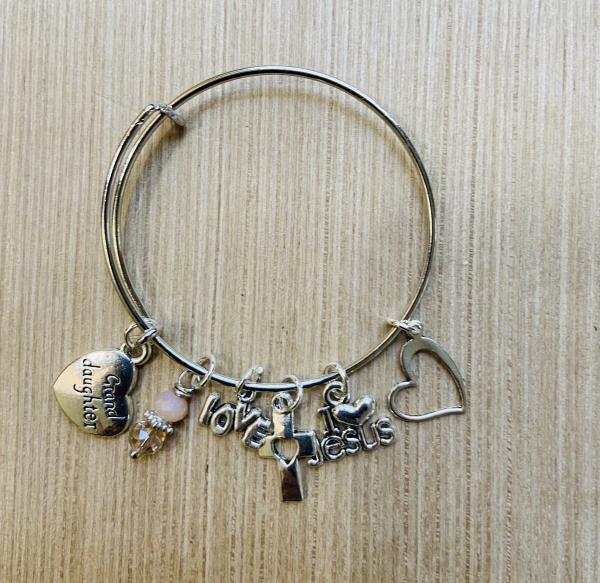 Girls Religious Granddaughter Charm Bracelet picture