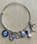 Tampa Bay Rays Women’s Baseball Charm Bracelet