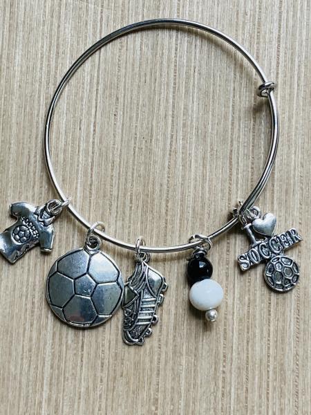 Girls I Love Soccer Charm Bracelet picture