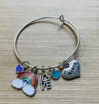 Niece Theme Girls Size Charm Bracelet Rainbow